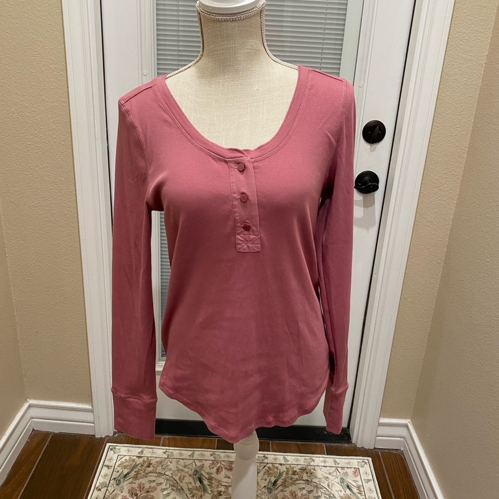 Ralph Lauren Dusty Rose Long Sleeve Top
